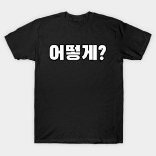 Eotteoke? ( 어떻게?) Korean hangeul text kpop T-Shirt